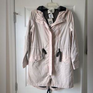 NWT Outer Edge Light Pink Hooded Rain Jacket